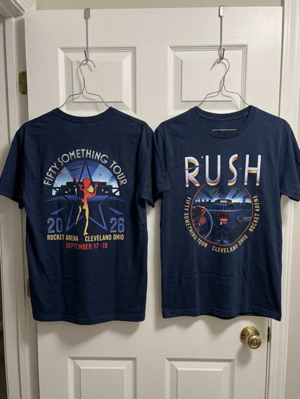 Rush Fifty Something At Rocket Arena Cleveland Ohio Exclusive T-shirt Reprint